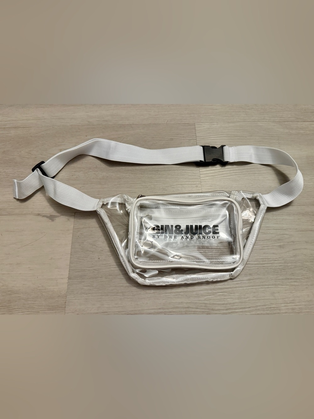 NWOT Rare Dre Snoop Gin & Juice Bag Fanny Pack Concert Clear Transparent Waist
